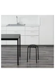 IKEA Tabure, Siyah Genişlik 40cm Siyah Renk Yuvarlak Tabure - 4