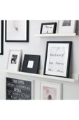 IKEA Mosslanda Beyaz 115 Cm Raf Fotoğraf Resim Çerçevesi Tablo Biblo Kitap Için Ahşap Duvar Rafı - 1