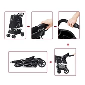 Zampa Favorite Kedi Köpek Puseti Siyah 46x78x99cm thumbnail 3