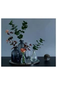 IKEA Dekoratif 18 Cm Üfleme Cam Vazo - Gri - 3