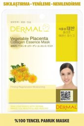 DERMAL Sıkılaştırıcı, Yenileyici, Nemlendirici Bitki Plesantası Özlü Kolajen Maske 23gr - 1