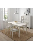 IKEA Ekru Renk Sandalye Minderi 35/42x40x4 Cm Cırt Cırtlı Bant , Pamuk - 4