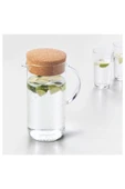 IKEA Sürahi 1.5 Lt Cam Yükseklik: 21 Cm Mantar Kapaklı - 2