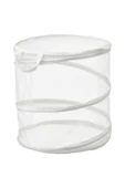 IKEA Çamaşır Taşıma Sepeti 50x45 Cm Kirli Sepeti Hacim 79 Lt Polyester Beyaz Renk Kaliteli Ikea - 1