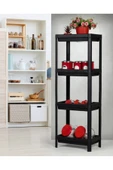 IKEA 4 Katlı Siyah Bölmeli Banyo Raf Düzenleyici - 2