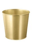 IKEA Çiçek Bitki Saksısı Gold Renk 19cm Meridyendukkan Galvanizli Çelik Saksı - 1