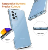 Samsung Galaxy A52 Uyumlu Darbe Önleyici Sararmaya Dayanıklı Airbag Korumalı Ultra Slim TPU Şeffaf Silikon Kılıf - 6