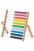 IKEA Abaküs Ahşap Oyuncak Sayı Oyunu Genişlik: 39 Cm Yükseklik: 33 Cm Masif Kayın Ağacı - 1