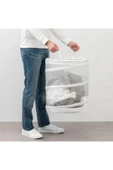 IKEA Çamaşır Taşıma Sepeti 50x45 Cm Kirli Sepeti Hacim 79 Lt Polyester Beyaz Renk Kaliteli Ikea - 2