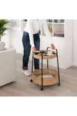 IKEA Lubban Tekerlekli Yan Sehpa, Rattan-antrasit - 3