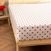 Soley | Mix & Match | Hearts | %100 Pamuk Çift Kişilik Düz Çarşaf - 4