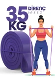 35 KG Mor Barfiks Direnç Lastiği – Extra Sert Gym Pilates Fitness Kas Geliştirme Bandı - 2
