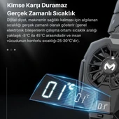 Polham RGB Işıklı Isı Göstergeli Tablet ve Telefon Uyumlu 7000RPM Ultra Güçlü Soğutucu Fan, Ultra Sessiz - 6