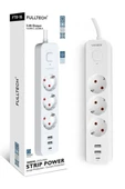 Fulltech 3xPriz, 2xUSB-A, 1xUSB-C 16A, 3680W, Akım Korumalı Priz FTR-16 - 1