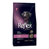 Reflex Plus High Energy Dana Etli Yetişkin Köpek Maması 3Kg - 1