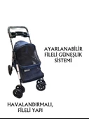 Tommy Evcil Hayvan Arabası 74,5x46,5x97,5cm Lacivert Max 15kg - 2