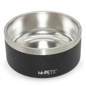 M-Pets Eskimo Çelik Mama ve Su Kabı 2 Litre Siyah - 1