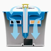 Catit 2.0 Flower Fountain 3 Lt Led Işıklı Otomatik Su Kabı Mavi - 11