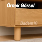 Bohem 4 ADET Doğal Ahşap Silindir Ayak 20 cm Set Mobilya Koltuk Kanepe Sehpa Masa Ayağı Ayakları - 6