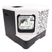 M-Pets Terra Forma Eco Desenli Çekmeceli Kapalı Kedi Tuvaleti Siyah - 1