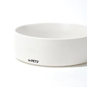 M-Pets Opera Bamboo Standlı Seramik Mama Kabı 2x850ml Beyaz thumbnail 3