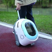 M-Pets Trolley Tekerlekli Taşıma Çantası Fanlı Beyaz - 1