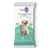 Supreme Yeşil Çaylı Kedi Ve Köpek Temizleme Mendili 60 Adet - 1