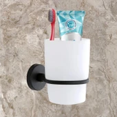 Diş Fırçalık Banyo Diş Fırçası Kabı Kutusu Vidalı Siyah - 4