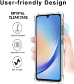 Samsung Galaxy M34 Uyumlu Darbe Önleyici Sararmaya Dayanıklı Airbag Korumalı Ultra Slim TPU Şeffaf Silikon Kılıf - 3