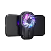 Polham 700mAh Şarjlı RGB Işıklı Sessiz 6000RPM Telefon Soğutucu Fan, Universal 3 Vitesli Süper Soğutucu - 6