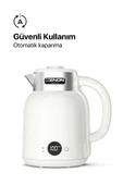 Xenon Smart Akıllı Kettle 1.5 lt Wi-Fi 2200 W App ile Kontrol Sesli Asistan Desteği Su Isıtıcı Krem X7101 - 2