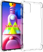 Samsung Galaxy M51 Uyumlu Darbe Önleyici Sararmaya Dayanıklı Airbag Korumalı Ultra Slim TPU Şeffaf Silikon Kılıf - 1