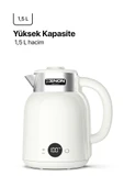 Xenon Smart Akıllı Kettle 1.5 lt Wi-Fi 2200 W App ile Kontrol Sesli Asistan Desteği Su Isıtıcı Krem X7101 - 5