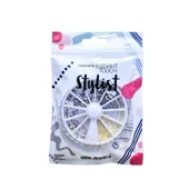 Elegant Touch Stylist Nail Art Taş Seti Gümüş ve İnci Rengi 240 Adet - 1