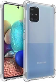 Samsung Galaxy A71 Uyumlu Darbe Önleyici Sararmaya Dayanıklı Airbag Korumalı Ultra Slim TPU Şeffaf Silikon Kılıf - 1