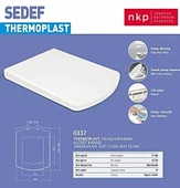 Avmdepo Kare Sedef Klozet Kapağı Beyaz Yavaş Kapanan - 4