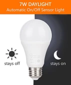 4 Adet 18 Watt Radar Sensörlü E27 Duy Led Ampul Gece ve Hareket Sensörlü Beyaz IŞIK 18 W.  Led Ampul thumbnail 5