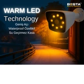 7 KAMERALI 5MP LENS 1080P WARM LED GECE RENKLİ 250 GB HDD DAHİL GÜVENLİK SETİ - 27250W - 2