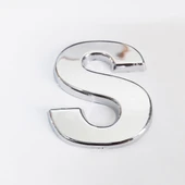 Cemax S Harfi 3,75 cm Krom Yapışkanlı - 7