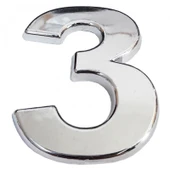 Cemax Krom Yapışkanlı 3 Rakamı 5 cm - 9