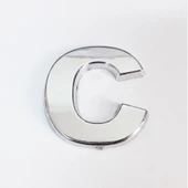 Cemax C Harfi 3,75 cm Krom Yapışkanlı - 11