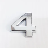 Cemax 4 Rakamı 3,75 cm Krom Yapışkanlı - 2