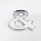 Cemax & İşareti 3,75 cm Krom Yapışkanlı - 8