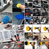 Polham Premium 26 Parça Ful+Ful Profesyonel Araç Detaylı Temizlik Seti, Matkap Uçlu Ultra Sağlam Tam Set thumbnail 5