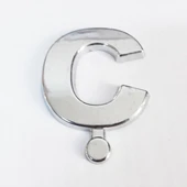 Cemax Ç Harfi 3,75 cm Krom Yapışkanlı - 6