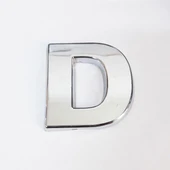 Cemax D Harfi 3,75 cm Krom Yapışkanlı - 4