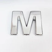 Cemax M Harfi 3,75 cm Krom Yapışkanlı - 7