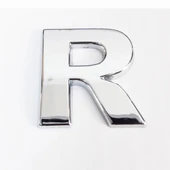 Cemax R Harfi 3,75 cm Krom Yapışkanlı - 3