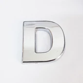 Cemax D Harfi 3,75 cm Krom Yapışkanlı - 9