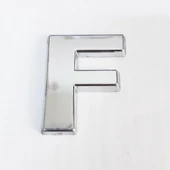 Cemax F Harfi 3,75 cm Krom Yapışkanlı - 2